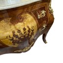 Ver imagem 7 de Cômoda Clássica Marchetada com 2 Gavetas e Tampo em Mármore 86x120x56cm