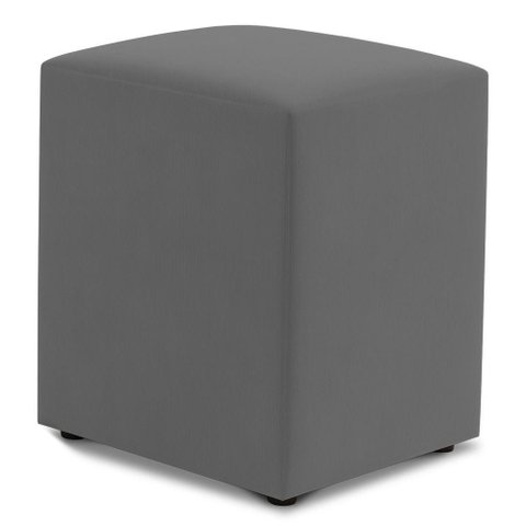 Puff Decorativo Sala de Estar Quadrado 36x47cm Suede Cinza - Desk Design