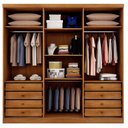 Ver imagem 3 de Guarda Roupa Casal New Messina 6 Portas 8 Gavetas Cinamomo - Novo Horizonte