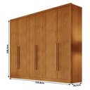 Ver imagem 2 de Guarda Roupa Casal New Messina 6 Portas 8 Gavetas Cinamomo - Novo Horizonte