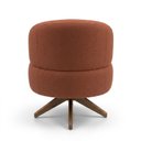 Ver imagem 6 de Poltrona Decorativa Chair Linho Ferrugem Tramado Premium Giratória Sala Dekorien