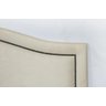 Cabeceira Queen Provençal Luxo Estofada 160x60 - Suede Bege - Tachas Fume - 3
