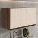 Ver imagem 2 de Armario Aereo Basculante MDF 80 cm Kali 166801 Carvalho Toq Bianco Nicioli