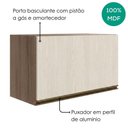 Ver imagem 4 de Armario Aereo Basculante MDF 80 cm Kali 166801 Carvalho Toq Bianco Nicioli