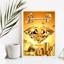 Ver imagem 2 de Quadro Arquétipo Da Prosperidade Ouro Diamante 33x24cm:Madeira preta