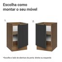 Ver imagem 3 de Balcão de Cozinha 50 cm 1 Porta (sem Tampo) Rustic/Preto Lux Madesa
