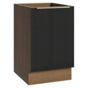 Ver imagem 1 de Balcão de Cozinha 50 cm 1 Porta (sem Tampo) Rustic/Preto Lux Madesa
