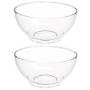 Ver imagem 1 de Kit 2 Tigelas 3,1l Transparente Redondas 23x10cm Salada Sobremesa Travessa Servir Crippa