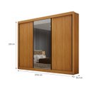 Ver imagem 3 de Guarda Roupa Casal com Espelho 3 Portas Milano - Arbo Design