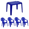 Conjunto Infantil Mesa Plástica 4 Cadeiras Azul Tramontina - 1