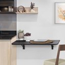 Ver imagem 2 de Mesa Dobrável Premium (Selo Fsc) 80 x 41 cm Preta com Cantos Arredondados e Kit para Fixação Bemfixa