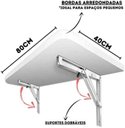 Ver mais imagens de Mesa Dobrável Premium (Selo Fsc) 80 x 41 cm Preta com Cantos Arredondados e Kit para Fixação Bemfixa