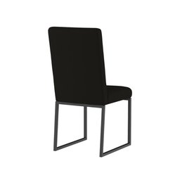 Kit 4 Cadeiras de Jantar com Base Ferro Preto Luxo Balaqui Cor:preto - 6