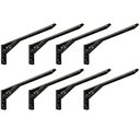 Ver imagem 1 de Kit 04 Pares Suporte para Mesa Dobrável Retrátil 30 Cm H02 Mão Francesa Preto - Lyam
