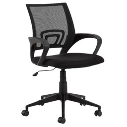 Cadeira De Escritório Com Base De Plástico Prizi - Preta - 1