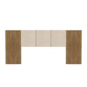 Ver imagem 1 de Cabeceira Painel Casal Ripado Nature e Linho Bege Sevilha 273 Cm - Pallazio