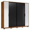 Guarda Roupa Casal Laredo Ambiente Nogueira Touch Flex com Espelho e Pés Demóbile - Demartêz - 5