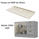 Ver imagem 7 de Balcao Pia com Tampo 120 Cm C353 Americana Cinza Calcare Henn