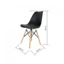 Ver imagem 3 de Cadeira para Sala de Jantar Saarinen PP Dsw-m Branco/Madeirado