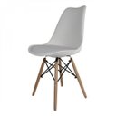 Ver imagem 1 de Cadeira para Sala de Jantar Saarinen PP Dsw-m Branco/Madeirado