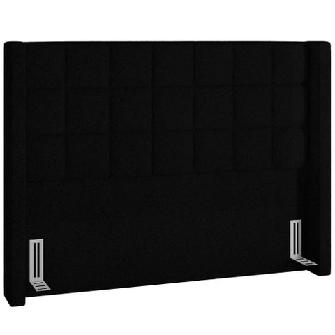 Cabeceira Cama Box Casal 160cm Paris Bouclê Preto