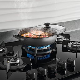Fogão de Embutir 5 Bocas Preto com Mesa de Vidro Dako Supreme Bivolt - 6