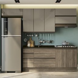 Cozinha Completa Planejada 2,80mt 08 Peças Linha Maxxi Cj14-106 Kappesberg - Nogal - 1 Cozinha Completa Planejada 2,80mt 08 Peças Linha Maxxi Cj14-106 Kappesberg - Nogal - 1