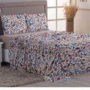 Ver imagem 2 de Jogo de Lençol Cama King 4 Peças 100% Algodão Malha Penteada:est Borboletas