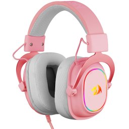 Fone Headset Gamer Profissional Zeus X Pink 7.1 H510 Usb Rgb Redragon - 5