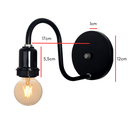 Ver imagem 2 de Arandela de Parede Colonial Retrô Simples - Soquete E-27 – Abf Luminárias:preto