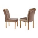 Ver imagem 3 de Mesa de Jantar 6 Lugares Cadeiras Juliana em Suede Bege Móveis Mix