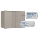 Ver imagem 5 de Módulo Aéreo 2 Portas 100cm x 73cm Elegance Cinza/Níquel
