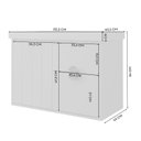 Ver imagem 3 de Gabinete para Banheiro 80cm com 1 Porta 2 Gavetas e Cuba de Embutir Salinas