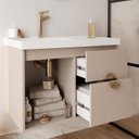 Ver imagem 5 de Gabinete para Banheiro 80cm com 1 Porta 2 Gavetas e Cuba de Embutir Copenhague