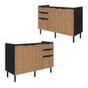 Ver imagem 6 de Armário Balcão de Cozinha 120cm 2 Portas e 3 Gavetas S/tampo New York Móvel na Caixa