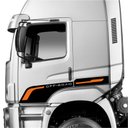 Ver imagem 1 de Kit Faixas para Caminhão Constellation 2023 Laranja Genérico Teu Adesivo Preto