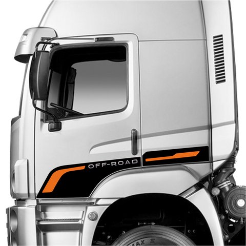 Kit Faixas para Caminhão Constellation 2023 Laranja Genérico Teu Adesivo Preto