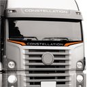 Ver imagem 2 de Kit Faixas para Caminhão Constellation 2023 Laranja Genérico Teu Adesivo Preto