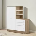 Ver imagem 3 de Guarda-roupa Infantil Doce Sonho 2 Portas - 2 Cores:carvalho/branco