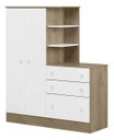Ver imagem 2 de Guarda-roupa Infantil Doce Sonho 2 Portas - 2 Cores:carvalho/branco