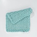 Ver imagem 2 de Manta Peseira de Tricot Solteiro/sofá 0,60x1,50m, Cor Menta - Magma Cotton