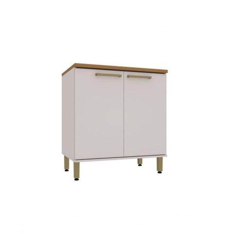 Balcão de Cozinha Bari 2 Portas MDF 80cm Branco Luciane Móveis