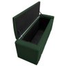 Kit Cabeceira e Calçadeira Baú Casal 140cm Suede Verde - 2