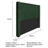 Kit Cabeceira e Calçadeira Baú Casal 140cm Suede Verde - 4