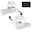 Ver imagem 6 de Cama Casinha com Telhado e 02 Gavetas Branco Megamobilia