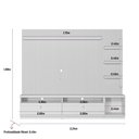 Ver imagem 6 de Rack com Painel Ripado 1 Módulo para Sala de Estar Tv até 75'' Barcelona L01 Nature Off White
