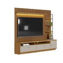 Ver mais imagens de Rack com Painel Ripado 1 Módulo para Sala de Estar Tv até 75'' Barcelona L01 Nature Off White