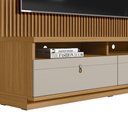 Ver imagem 4 de Rack com Painel Ripado 1 Módulo para Sala de Estar Tv até 75'' Barcelona L01 Nature Off White