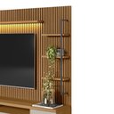 Ver imagem 3 de Rack com Painel Ripado 1 Módulo para Sala de Estar Tv até 75'' Barcelona L01 Nature Off White