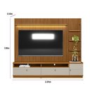 Ver imagem 7 de Rack com Painel Ripado 1 Módulo para Sala de Estar Tv até 75'' Barcelona L01 Nature Off White